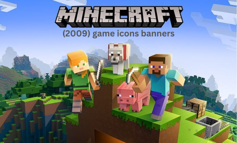 minecraft (2009) game icons banners